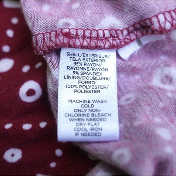 LOFT Burgundy White Casual Long Maxi Dress - Picture 9 of 9